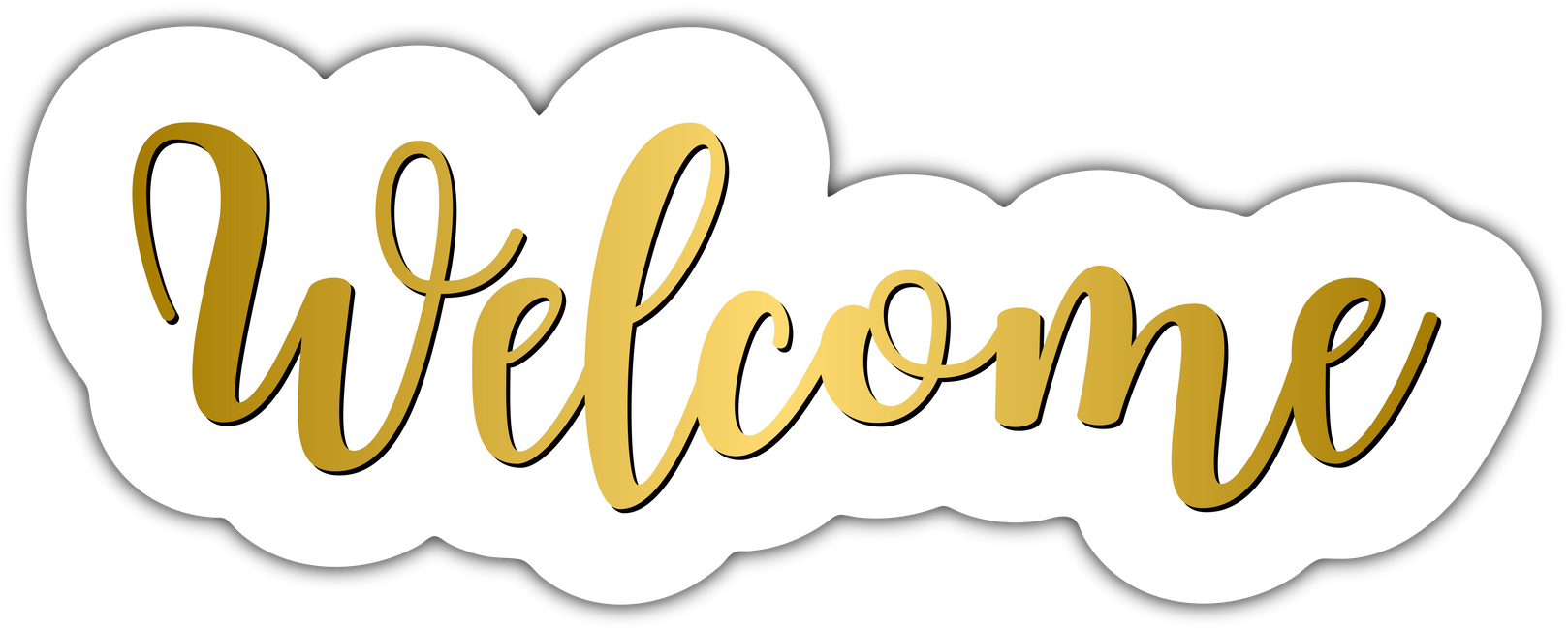 Graphic that says Welcome